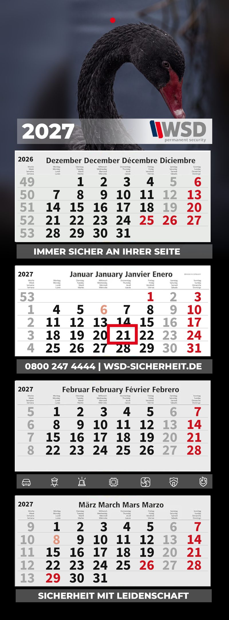 Motiv 19: Schwan mit rotem Schnabel